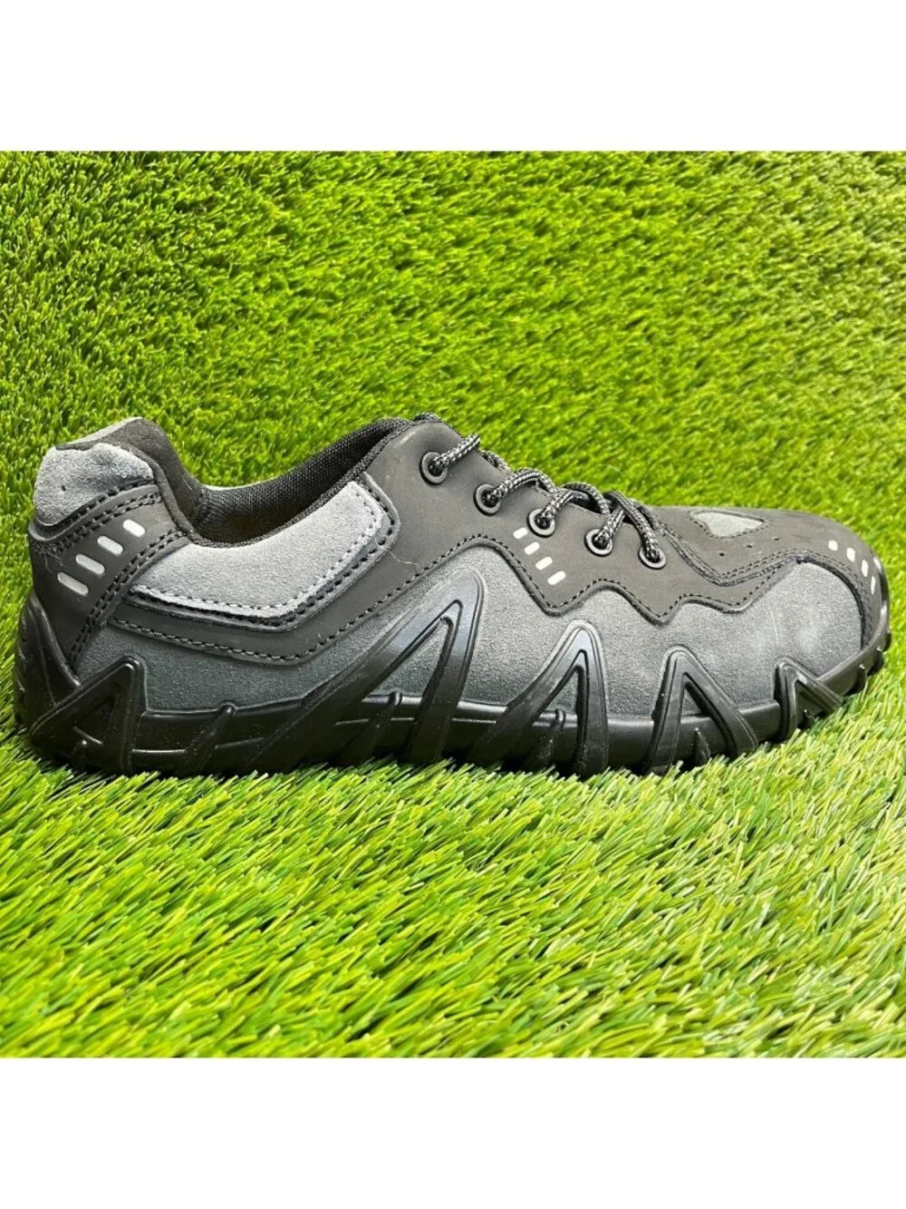 Terra Spider Low Mens Size 12 Black Gray Leather Composite Toe Safety Work Shoes
